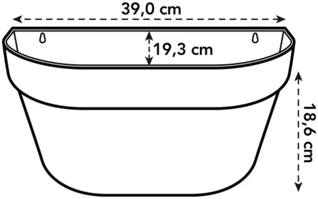 Elho Loft Urban Wandbak 40 - Plantenbak Ø40cm - Antraciet - afbeelding 6 van 6