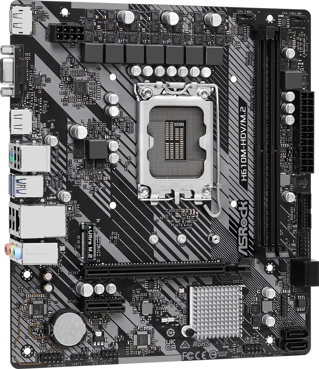 ASRock H610M-HDV/M.2 R2.0 Micro ATX Moederbord