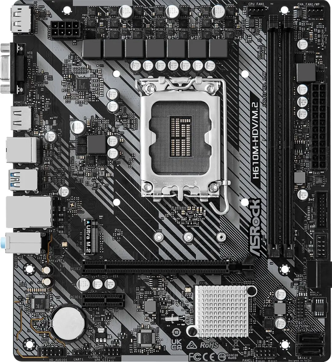 ASRock H610M-HDV/M.2 R2.0 Micro ATX Moederbord - afbeelding 6 van 6