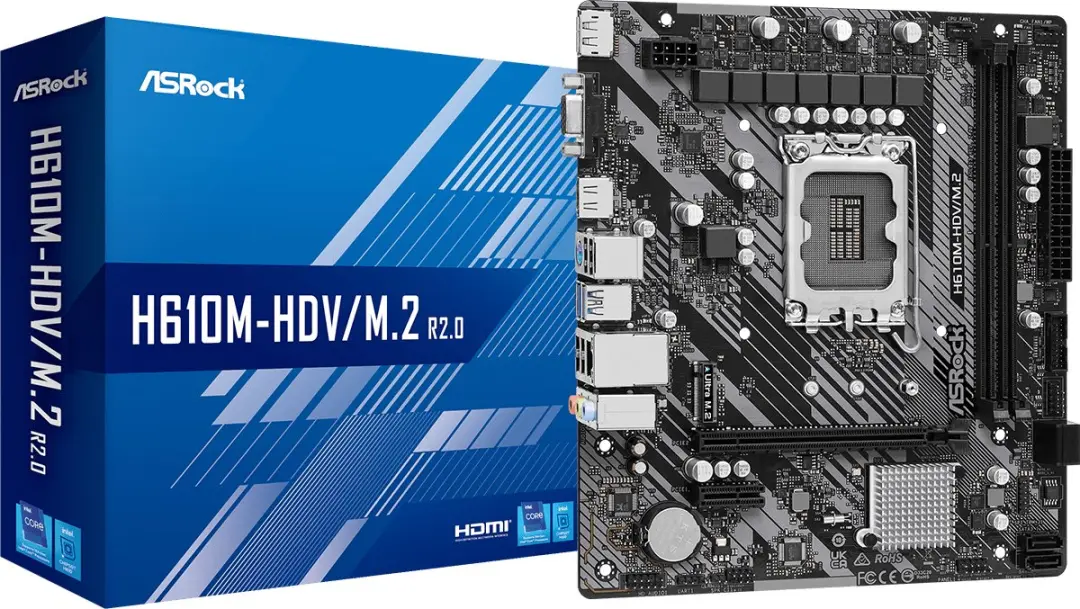 ASRock H610M-HDV/M.2 R2.0 Micro ATX Moederbord