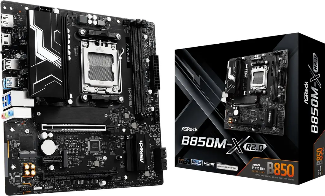 ASRock B850M-X R2.0 AMD B850 Micro-ATX Moederbord