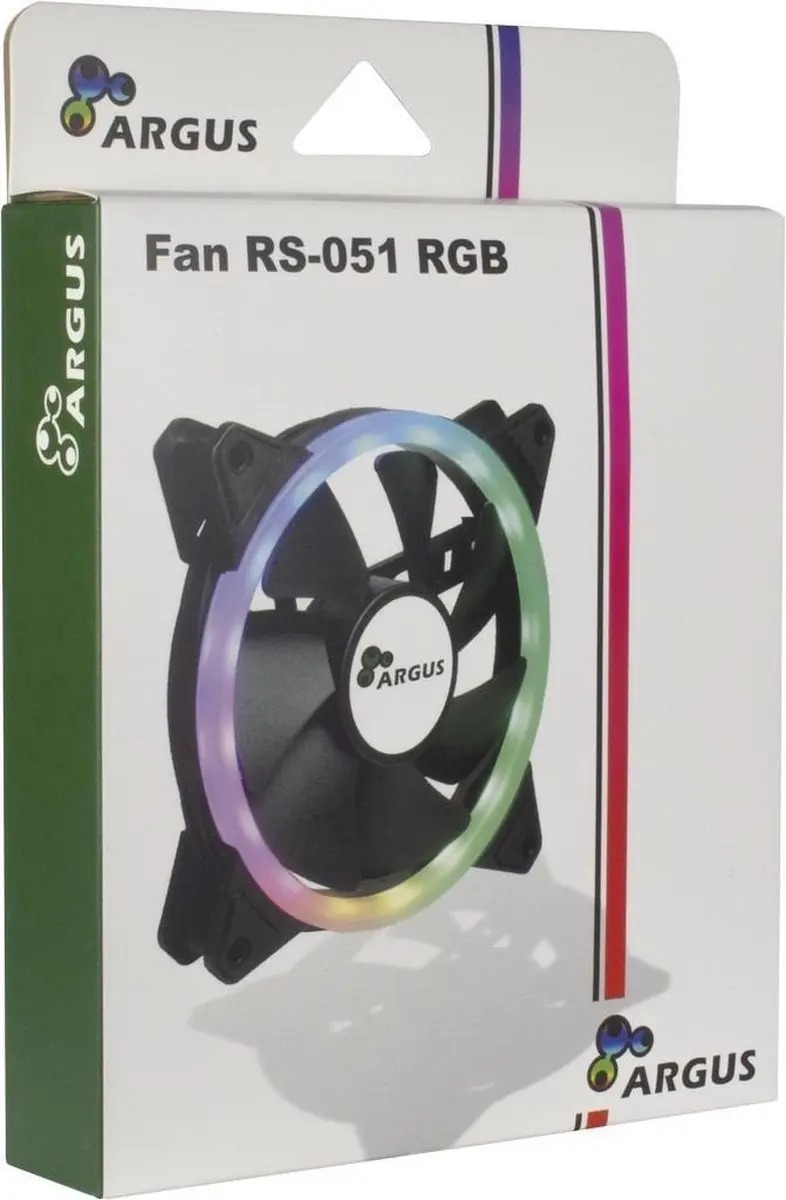 Inter-Tech Argus RS-051 RGB Ventilator - Zwart