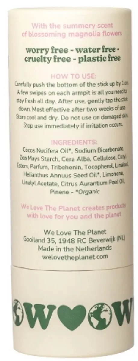 We Love The Planet Chic Magnolia Deodorant Stick 40g