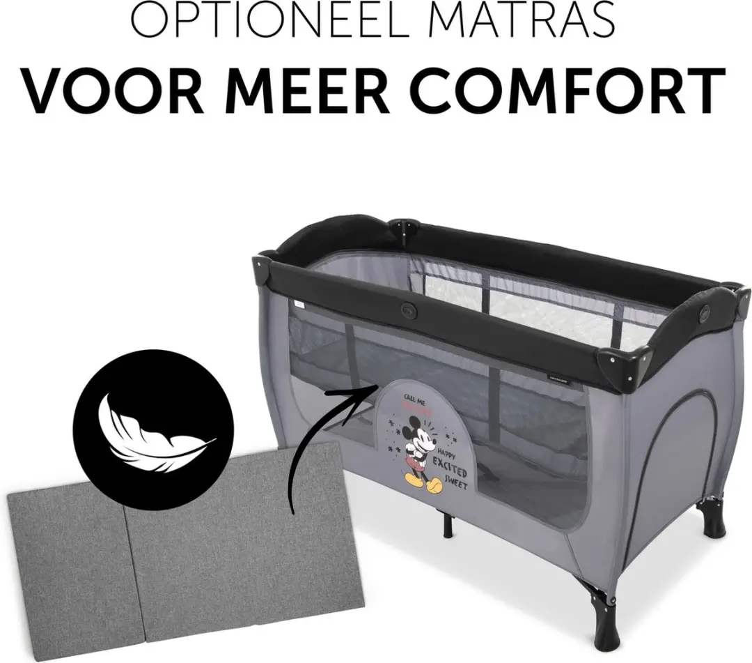 Hauck Sleep N Play Center Mickey Mouse Grey - 120x60cm