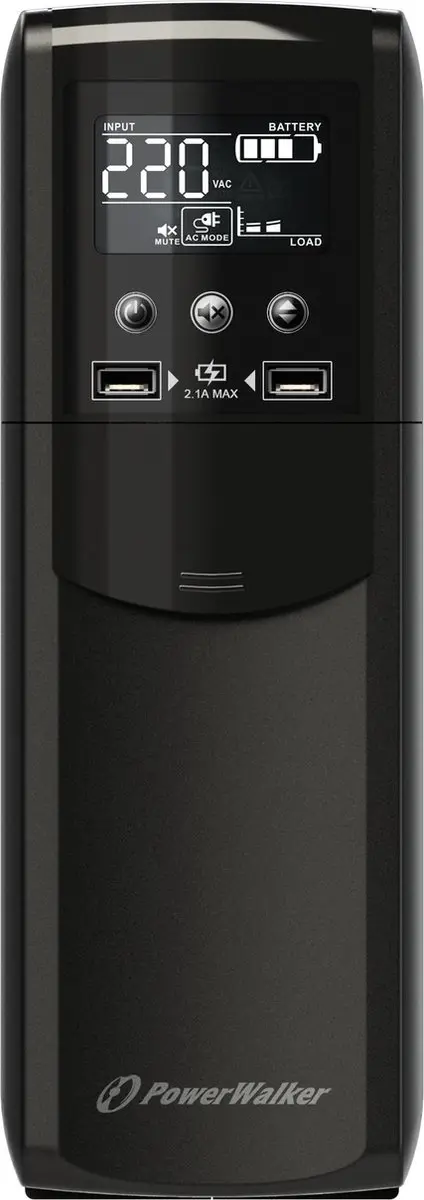 PowerWalker VI 1500 CSW IEC UPS 900W - 8 Stopcontacten - Zwart