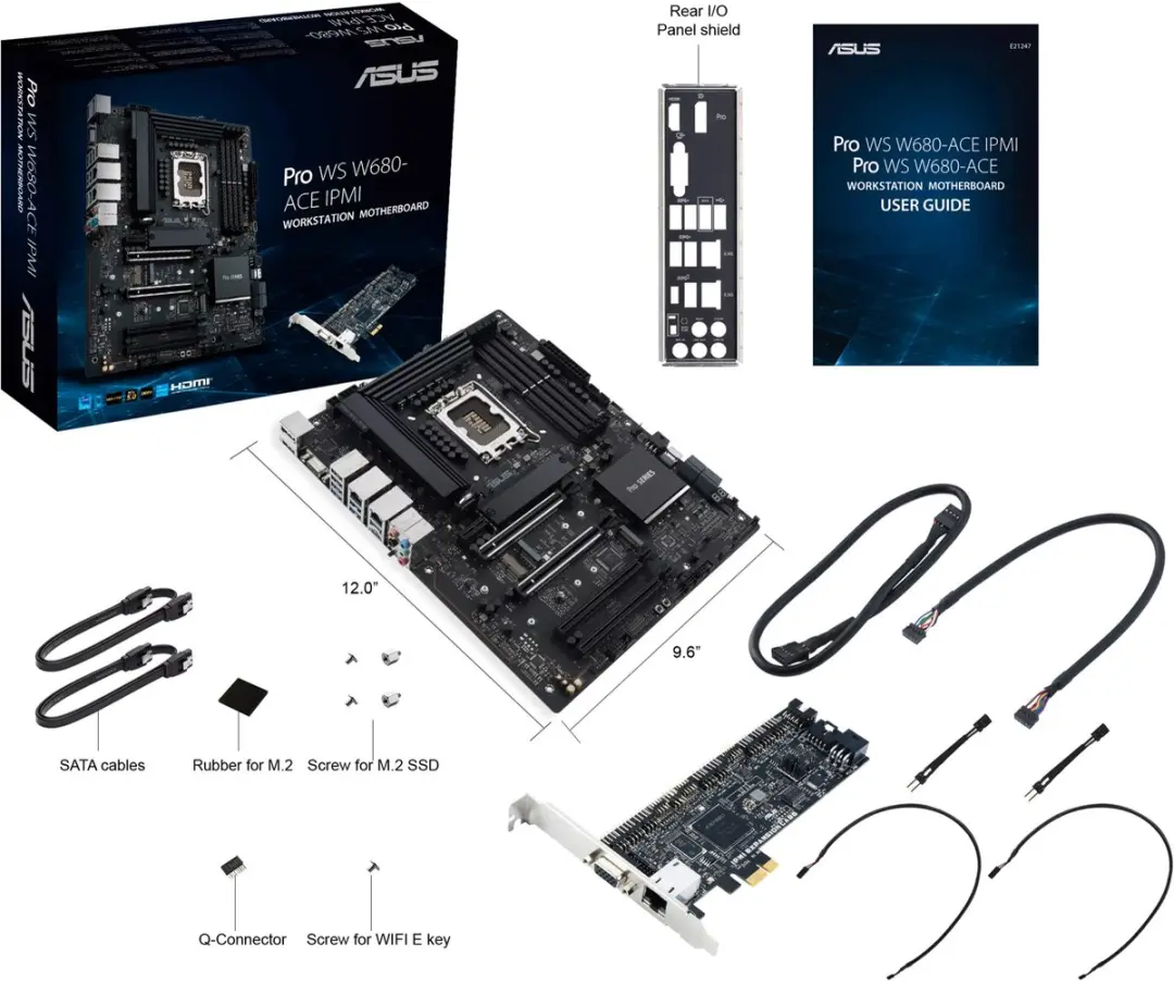 ASUS PRO WS W680-ACE IPMI - ATX Moederbord - 90MB1DN0-M2AAY1