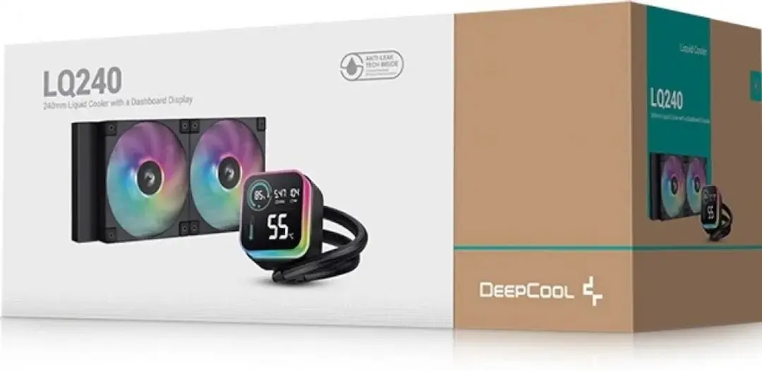 DeepCool LQ240 Vloeistofkoelsysteem - 240mm - 2x ARGB Fans - Zwart
