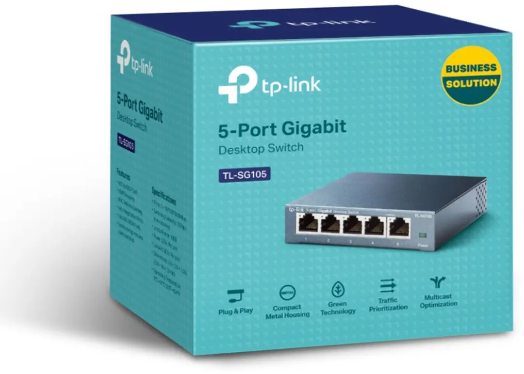 TP-Link TL-SG105 5-Poorts Gigabit Switch - Zwart
