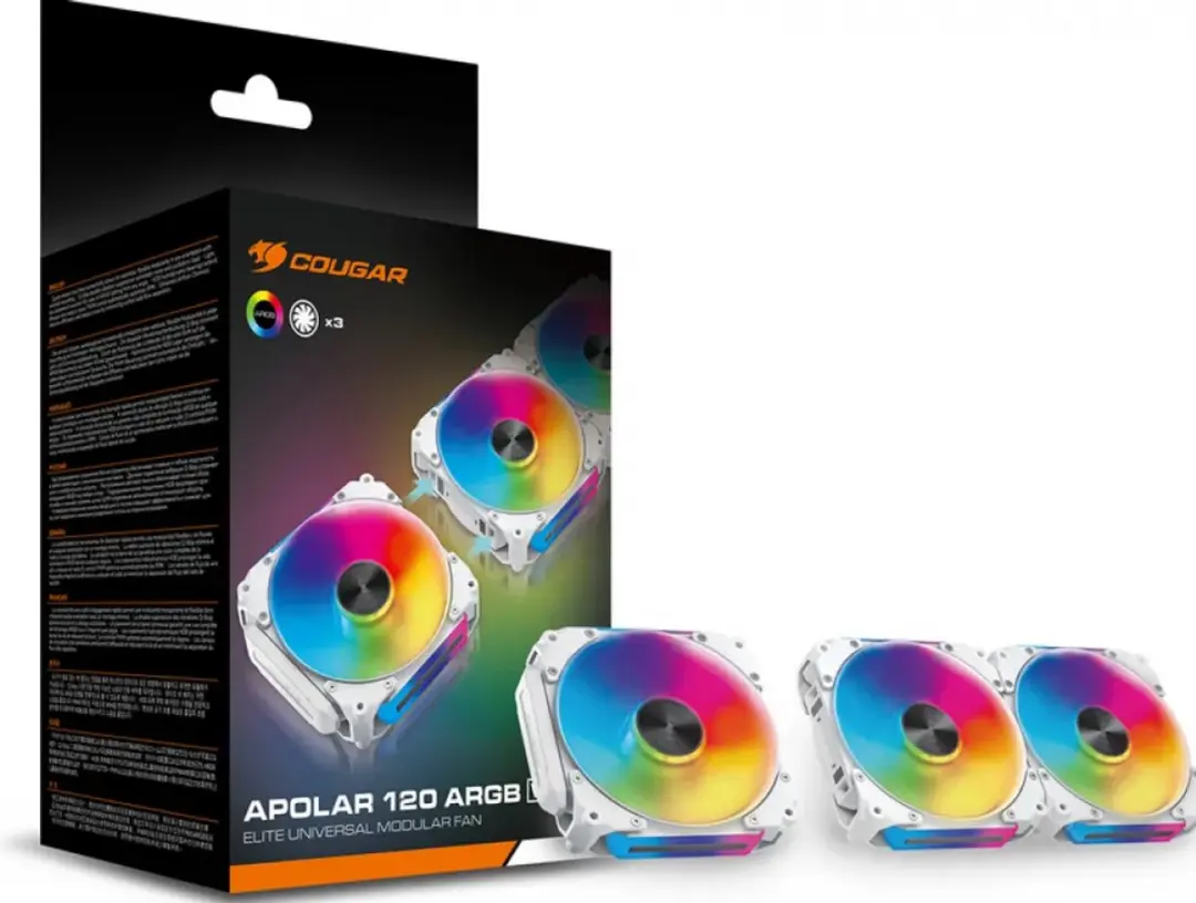 Cougar Apolar 120 ARGB CF-APR12HW3-RGB Ventilatoren - 3 Stuks - Wit