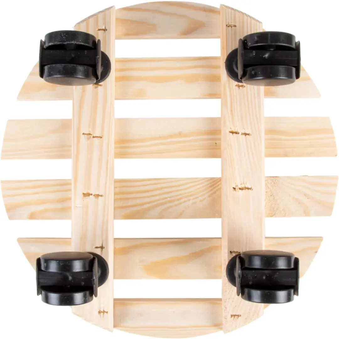 Esschert Design Houten Plantentrolley Rond 29cm - afbeelding 2 van 3