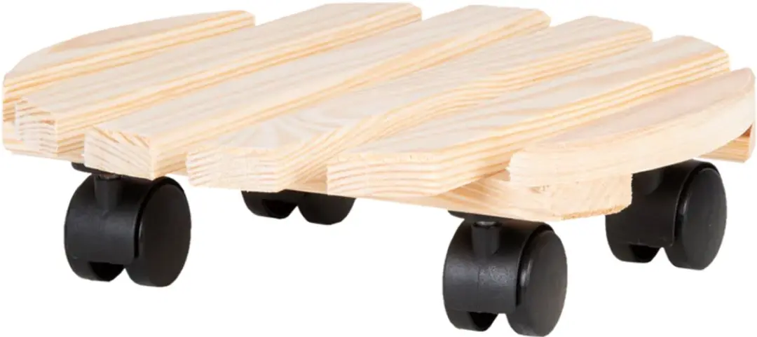 Esschert Design Houten Plantentrolley Rond 29cm - afbeelding 3 van 3