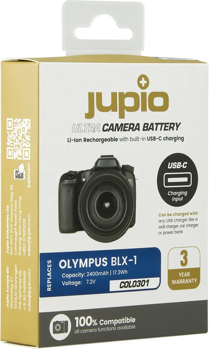 Jupio BLX-1 Ultra C Accu 2400mAh - Systeemcamera