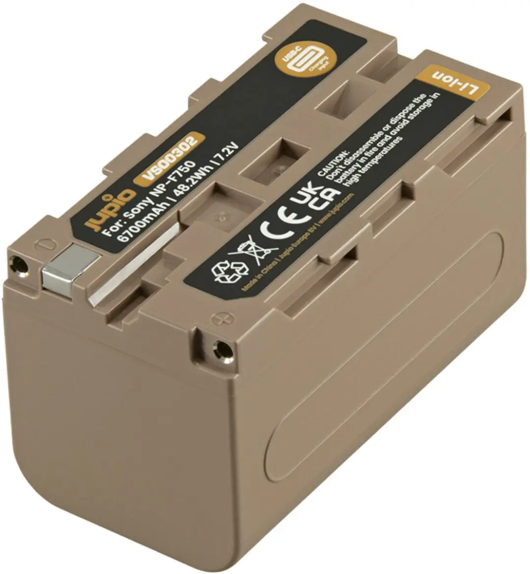 Jupio NP-F750 ULTRA C Fotobatterij 6700mAh - USB-C