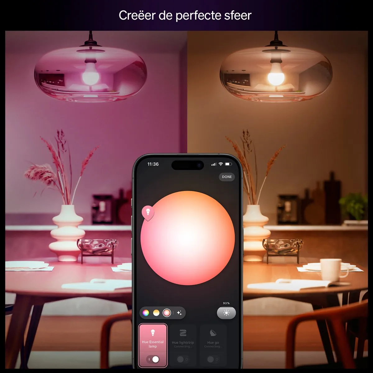 Philips Hue Essential Slimme A60 RGBW 8W - 3 Stuks - Mat - afbeelding 6 van 6