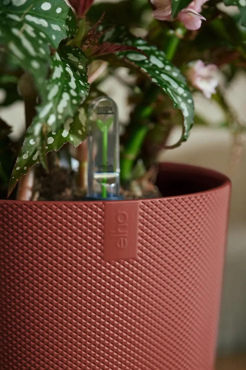 Elho Jazz Rond 14 Bloempot - 1.5L - Toscaans Rood