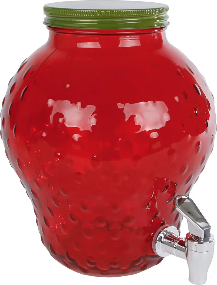 Van Manen Kan Aardbei Tapkraantje Rood Glas 250ml