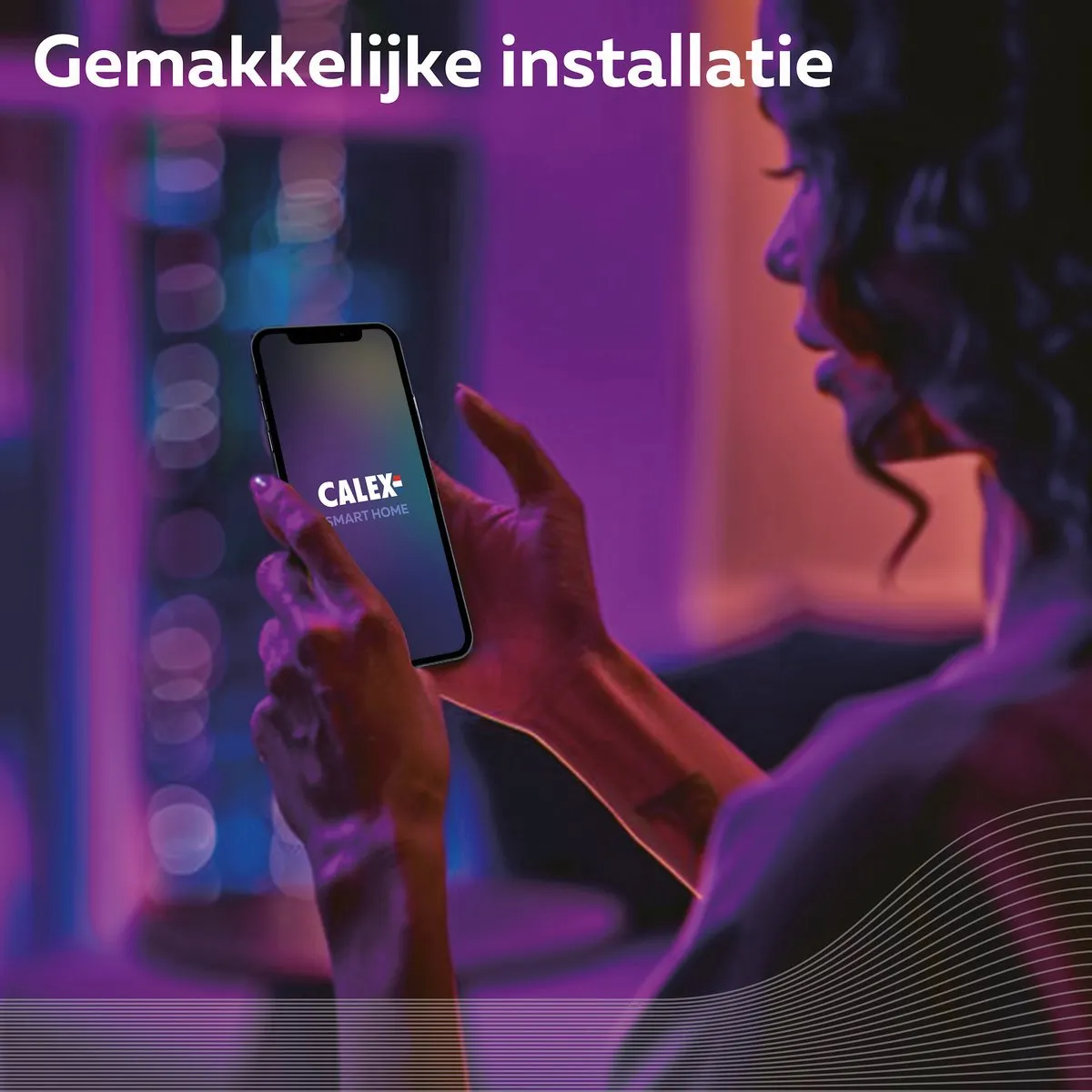Calex Slimme Plafondlamp 30cm RGBW - Zwart - afbeelding 6 van 6
