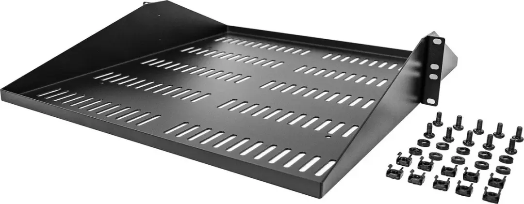 Startech 2U Rackplank 20 inch - Geventileerd - Zwart