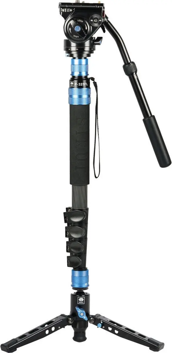 Sirui P-325FL+VA10 Monopod met Videokop