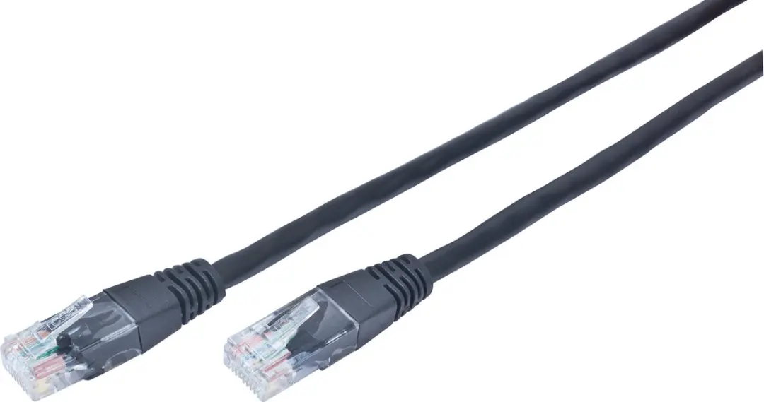 UTP Cat5E patchkabel, 10 m, zwart