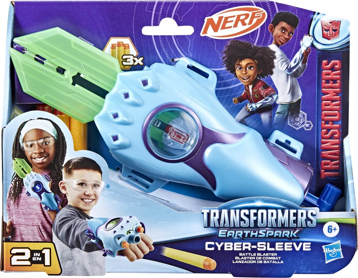 Nerf Transformers Earthspark Cybersleeve Blaster - Blauw - afbeelding 6 van 6