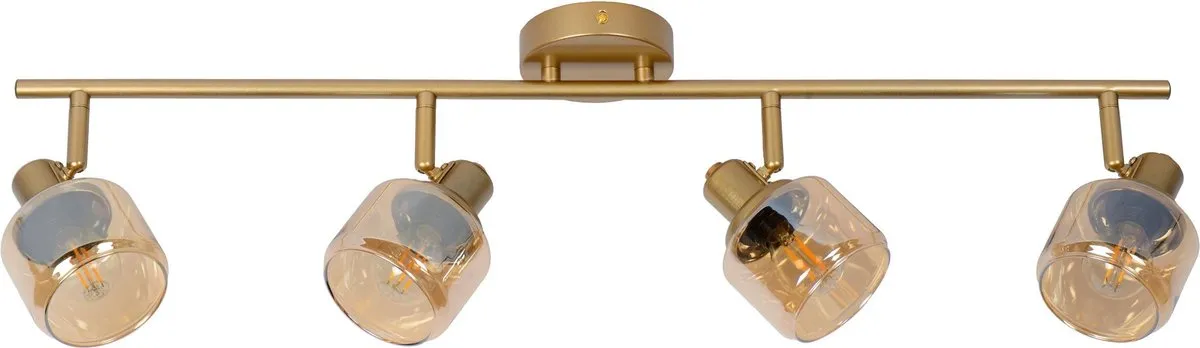 Lucide BJORN Plafondspot 4xE14 - Mat Goud/Messing