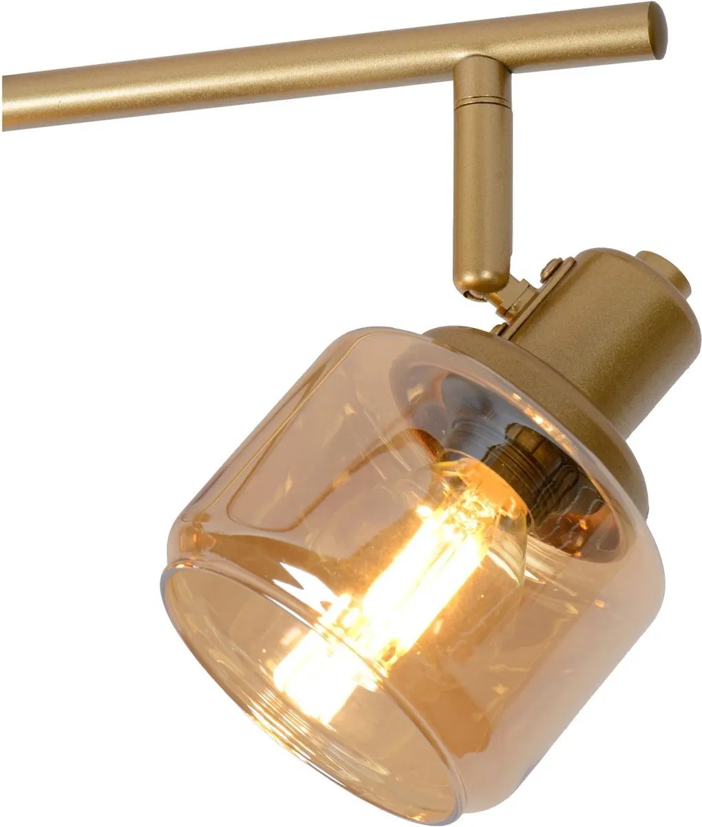 Lucide BJORN Plafondspot 4xE14 - Mat Goud/Messing