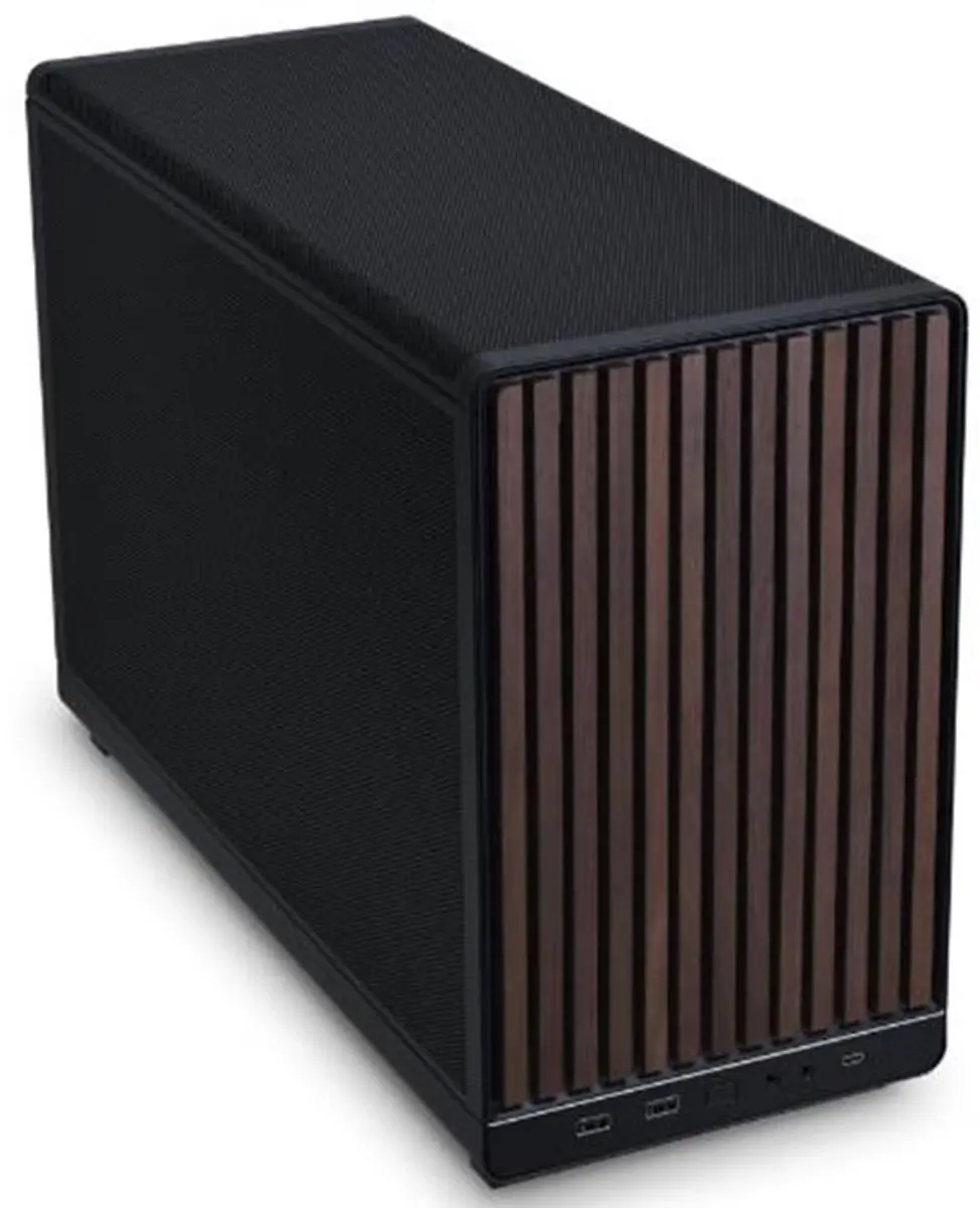 Lian Li DAN A3 PC-behuizing - mATX - Mesh & Wood Edition - Zwart