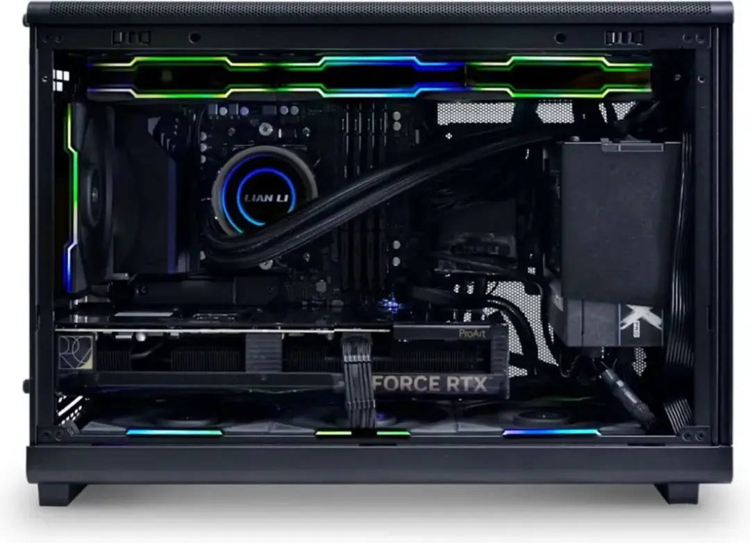 Lian Li DAN A3 PC-behuizing - mATX - Mesh & Wood Edition - Zwart