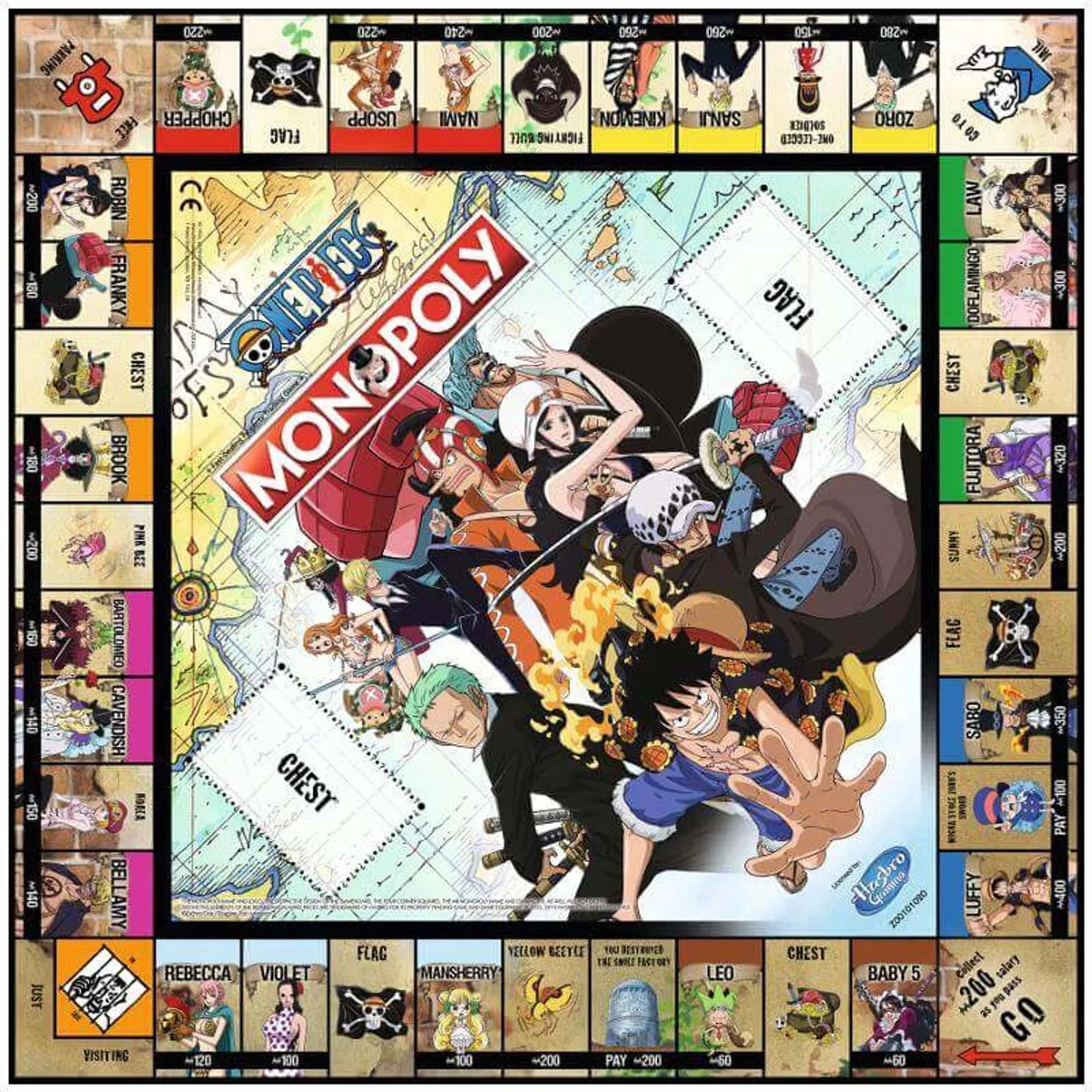 Winning Moves One Piece Monopoly - 9 Figuren - Meerkleurig