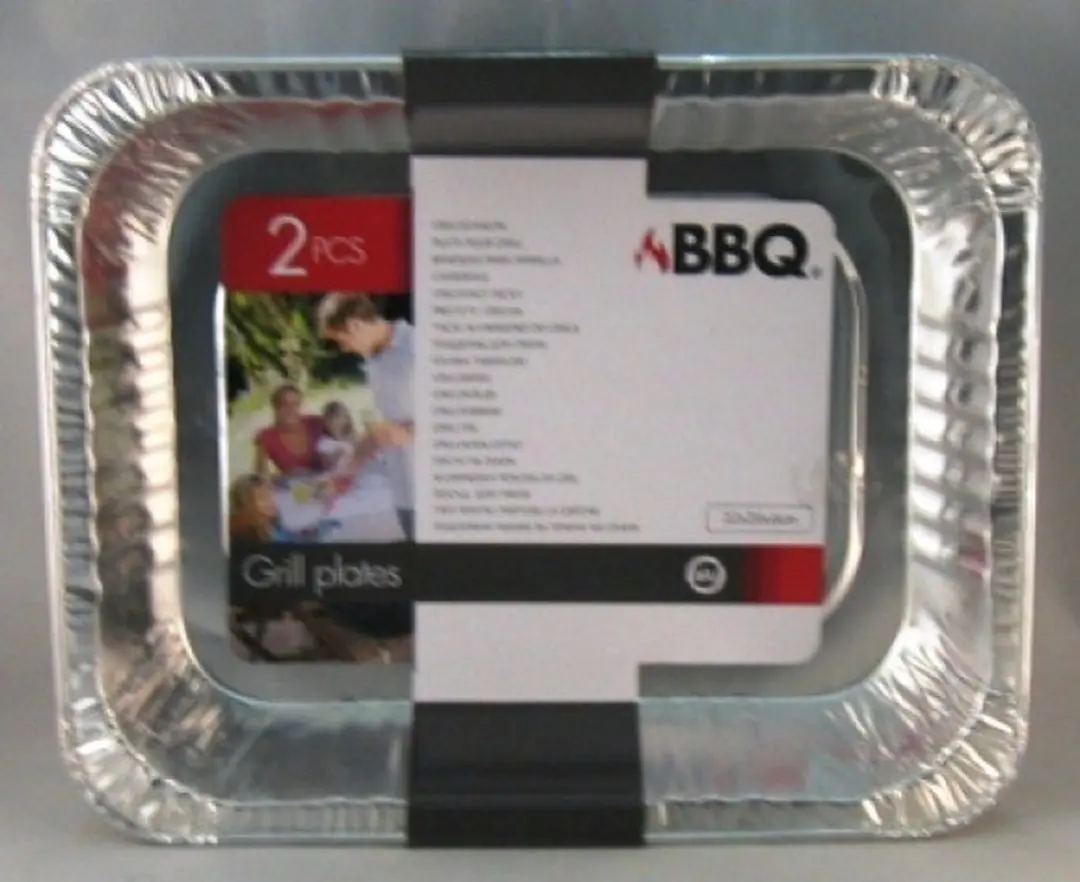 BBQ Bereidingsbakken 32x26x6cm - 2 Stuks - Zilver