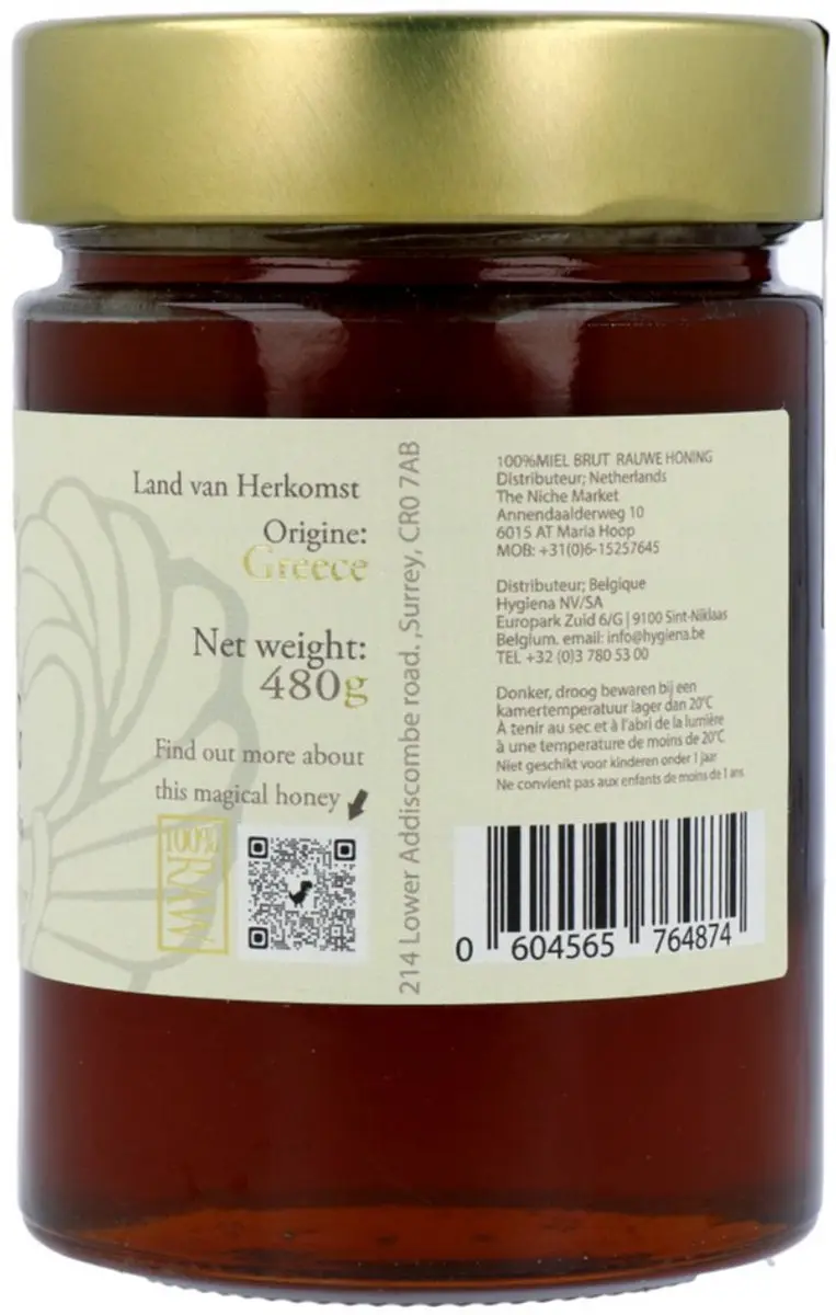 Wild About Honey Rode Spar Honing 480g