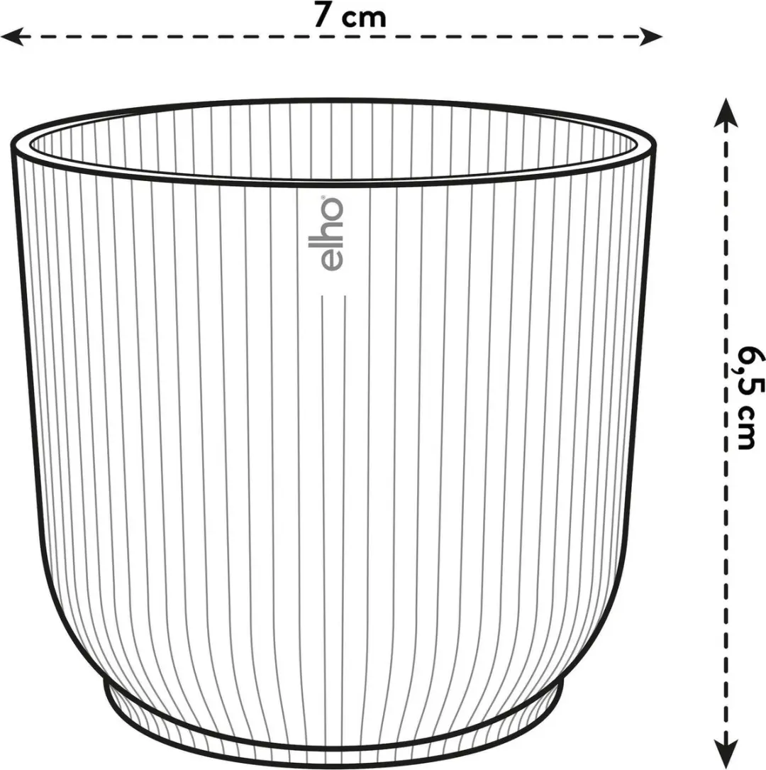 Elho Vibes Fold Rond Mini 7 Bloempot - 0,20L - Delicaat Roze - afbeelding 6 van 6