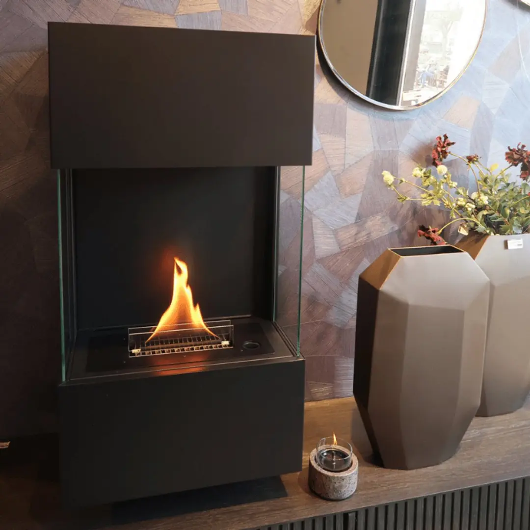 Indie Wall Zwart Bio-Ethanol Sfeerhaard 2000W - afbeelding 6 van 6
