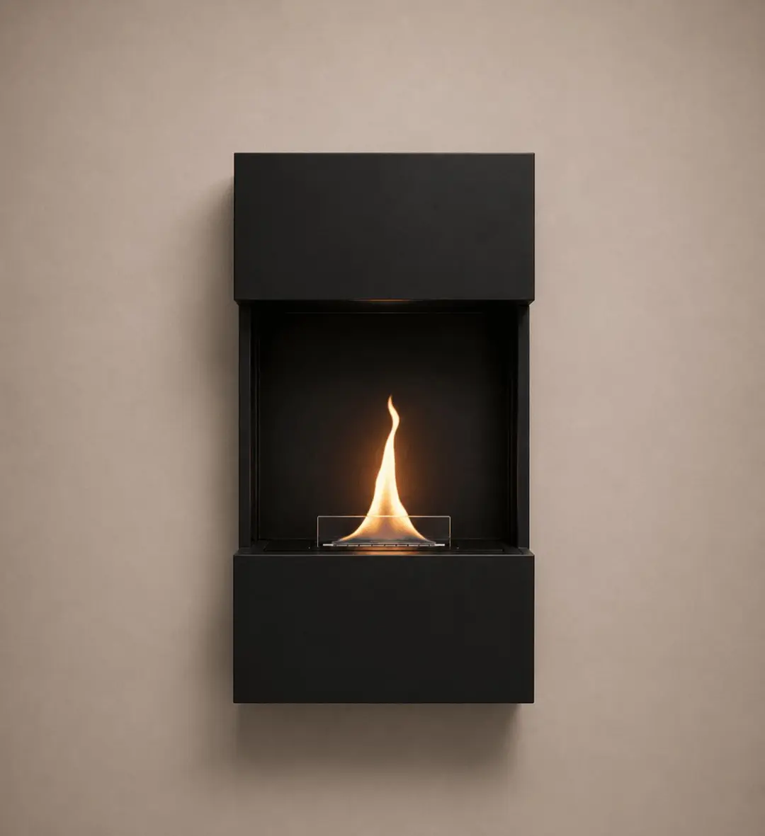 Indie Wall Zwart Bio-Ethanol Sfeerhaard 2000W