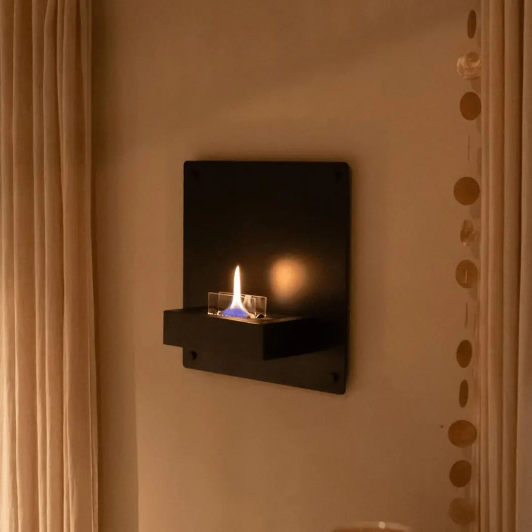 Tenderflame Solo 90 Design Haard - 1100W - Zwart - afbeelding 3 van 6