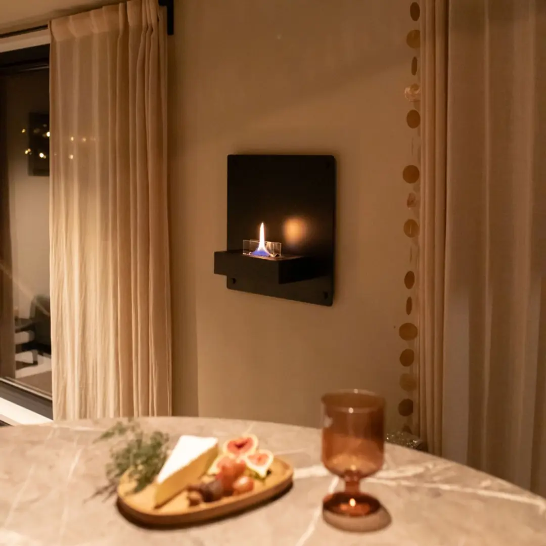 Tenderflame Solo 90 Design Haard - 1100W - Zwart - afbeelding 6 van 6