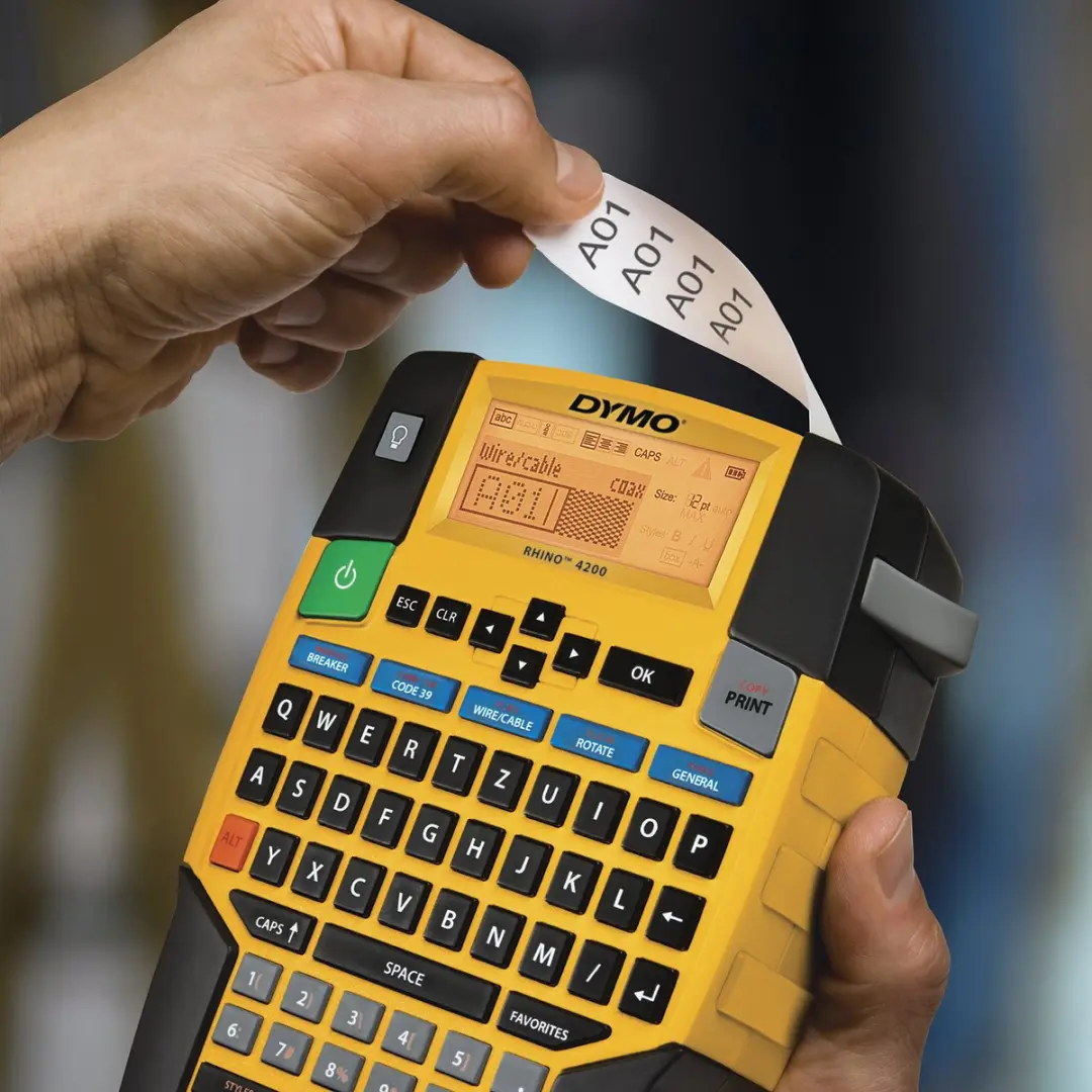 DYMO Rhino 4200 Labelmaker - QWERTY - 1852995 - Zwart/Geel