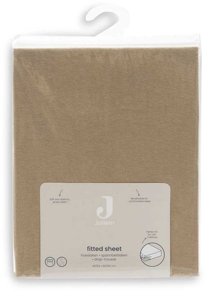 Jollein Jersey Hoeslaken 40/50x80/90cm Hazel