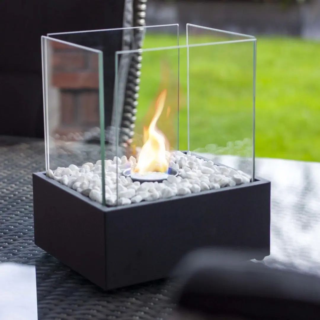 Esschert Design Bio-ethanol Tuinhaard Vierkant 20cm - Zwart - afbeelding 4 van 6