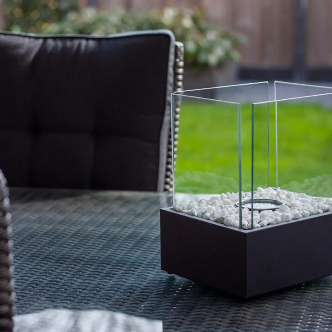 Esschert Design Bio-ethanol Tuinhaard Vierkant 20cm - Zwart - afbeelding 5 van 6