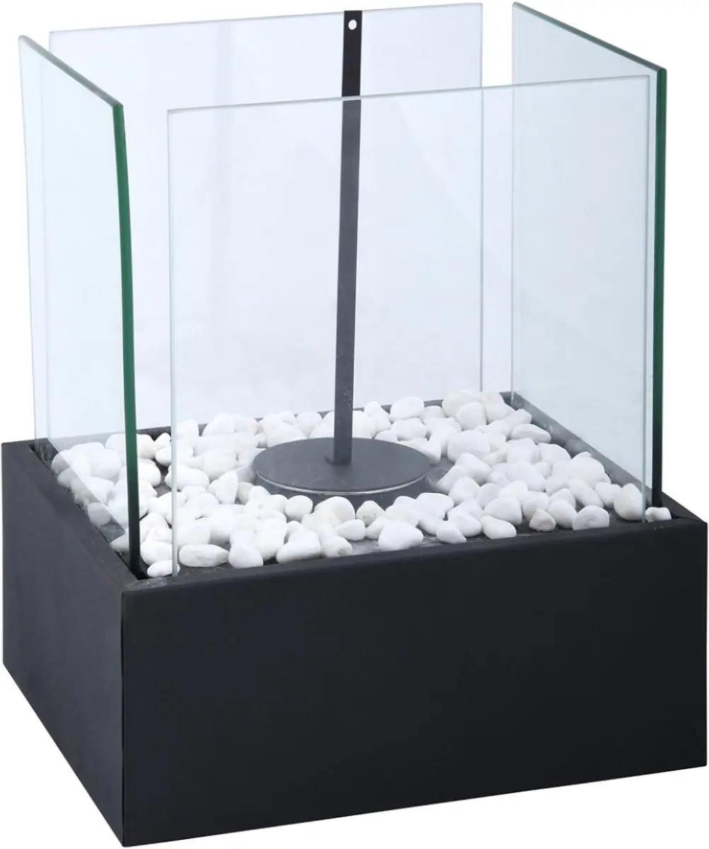 Esschert Design Bio-ethanol Tuinhaard Vierkant 20cm - Zwart - afbeelding 6 van 6