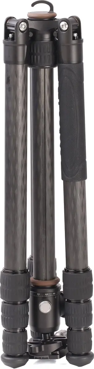 LeoFoto 284CT Carbon Statief - XB-32 Balhoofd - 4 Secties - Bruin/Zwart