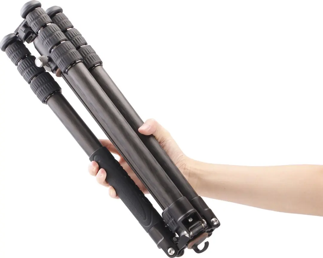 LeoFoto 284CT Carbon Statief - XB-32 Balhoofd - 4 Secties - Bruin/Zwart
