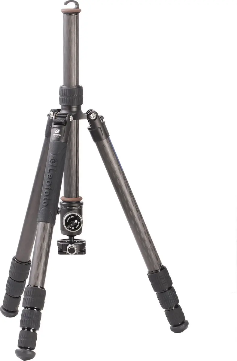 LeoFoto 284CT Carbon Statief - XB-32 Balhoofd - 4 Secties - Bruin/Zwart
