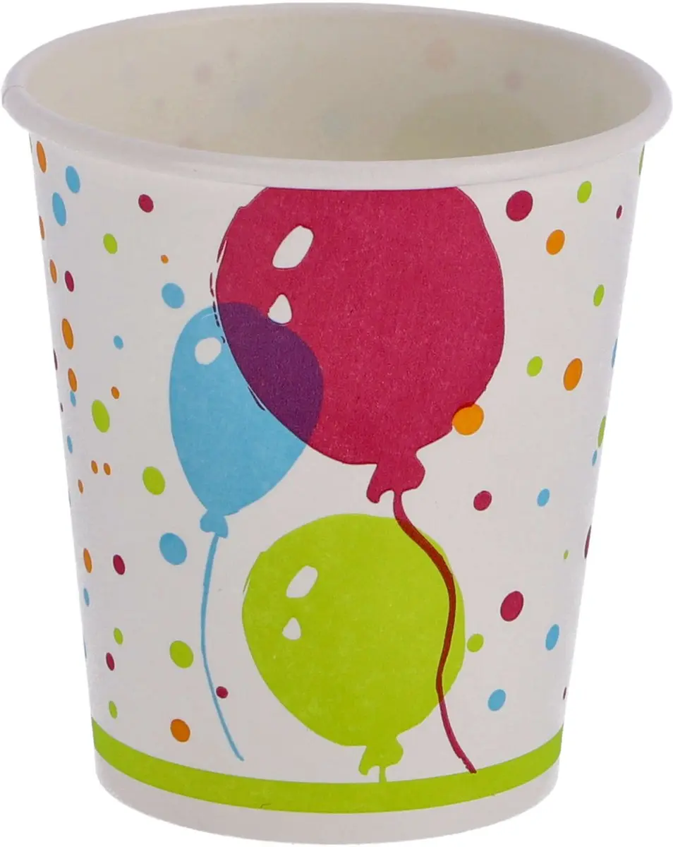 Duni Splash Balloons Bekers - 20 cl - 10 Stuks - Multicolor