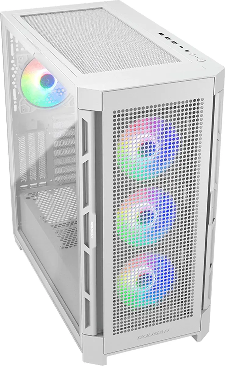 Cougar DUOFACE PRO RGB Mid Tower Behuizing - Wit