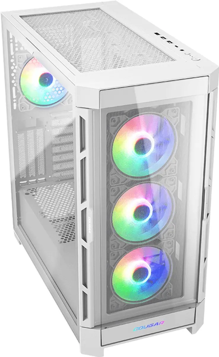 Cougar DUOFACE PRO RGB Mid Tower Behuizing - Wit