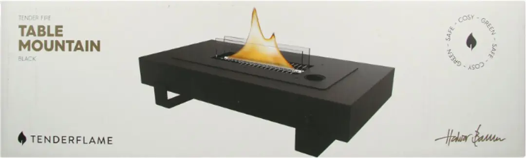 Tenderflame Table Mountain 180 Vrijstaande Haard - Zwart
