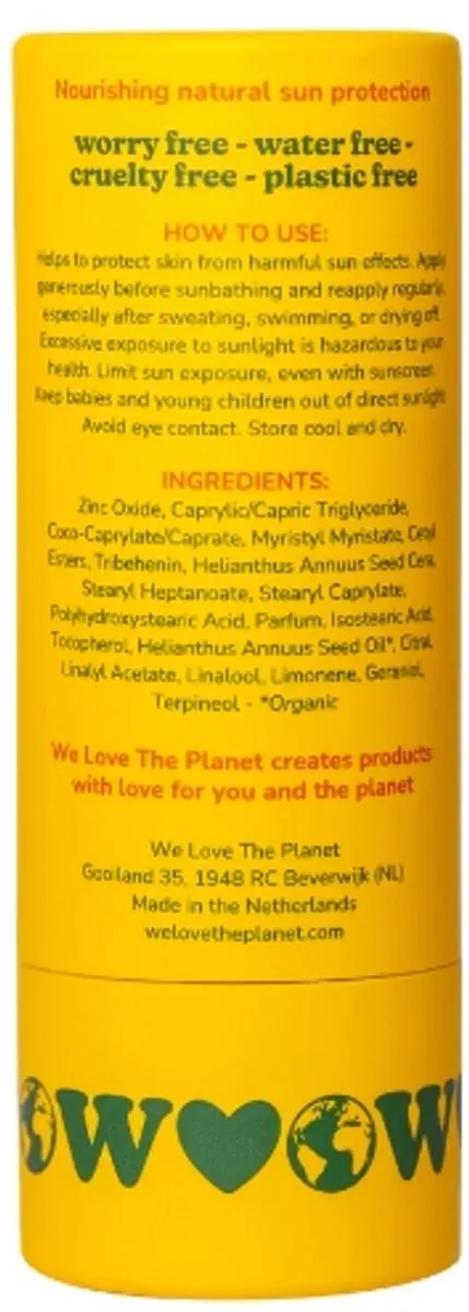 We Love the Planet Zonnebrand Stick SPF50 - 40ml